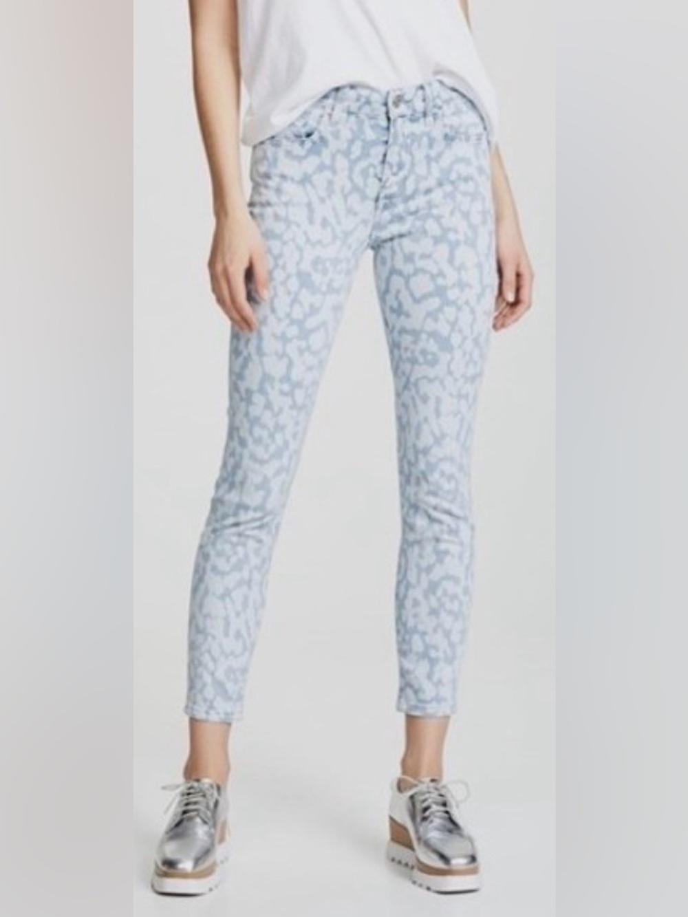 Current/Elliott The High Waist Stiletto Printed Ankle Skinny Jeans - NWT - Sz 32
